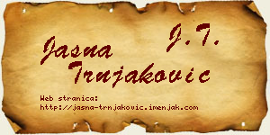 Jasna Trnjaković vizit kartica